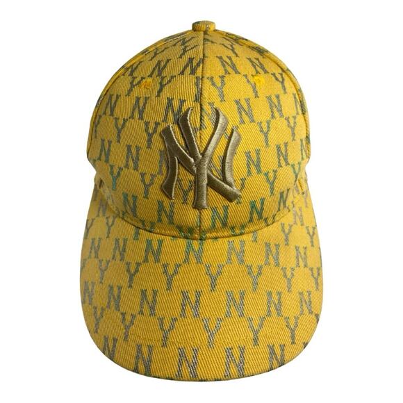 New York Yankees Gold Print Baseball Cap Hat - Picture 1 of 8